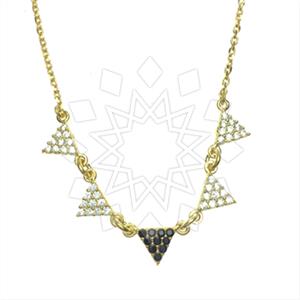 925 Sterling Silver Geometric Pendant Necklace