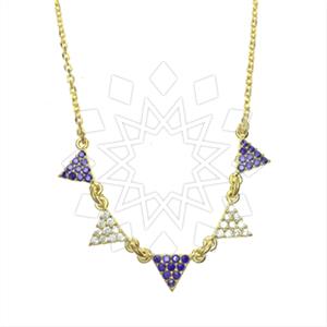 925 Sterling Silver Geometric Pendant Necklace