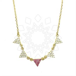 925 Sterling Silver Geometric Pendant Necklace