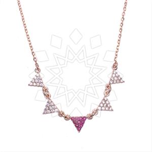 925 Sterling Silver Geometric Pendant Necklace