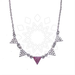 925 Sterling Silver Geometric Pendant Necklace