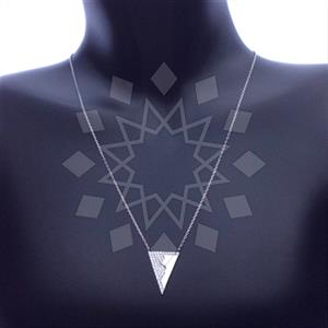 925 Sterling Silver Geometric Pendant Necklace