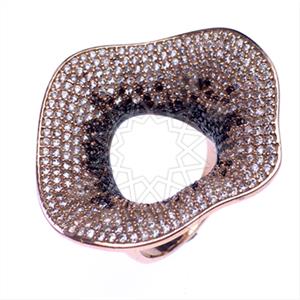 925 Sterling Silver Zirconia Statement  Cocktail Rings