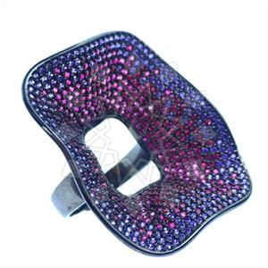 925 Sterling Silver Zirconia Statement  Cocktail Rings