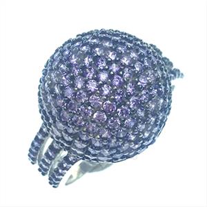 925 Sterling Silver Zirconia Statement  Cocktail Rings