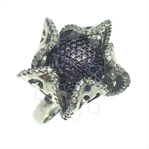 925 Sterling Silver Zirconia Statement  Cocktail Rings