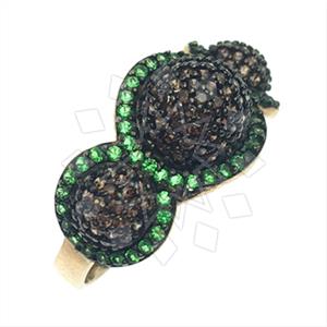 925 Sterling Silver Zirconia Statement  Cocktail Rings