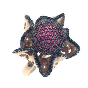 925 Sterling Silver Zirconia Statement  Cocktail Rings