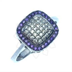 925 Sterling Silver Zirconia Statement  Cocktail Rings