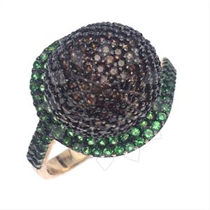 925 Sterling Silver Zirconia Statement  Cocktail Rings