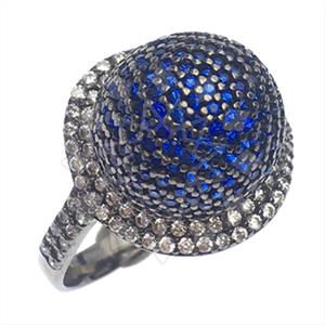 925 Sterling Silver Zirconia Statement  Cocktail Rings