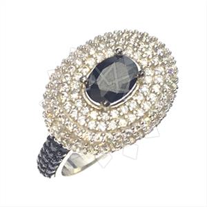 925 Sterling Silver Zirconia Statement  Cocktail Rings