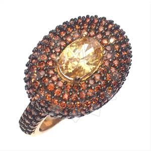 925 Sterling Silver Zirconia Statement  Cocktail Rings