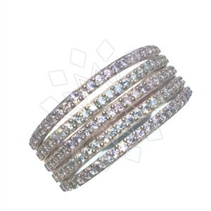 925 Sterling Silver Zirconia Statement  Cocktail Rings