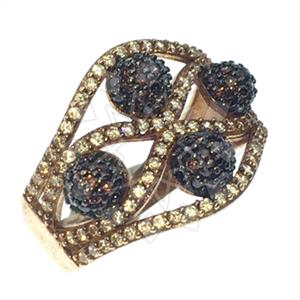 925 Sterling Silver Zirconia Statement  Cocktail Rings