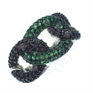 925 Sterling Silver Zirconia Statement  Cocktail Rings