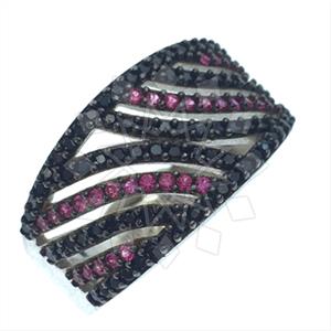 925 Sterling Silver Zirconia Statement  Cocktail Rings