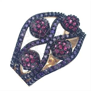 925 Sterling Silver Zirconia Statement  Cocktail Rings