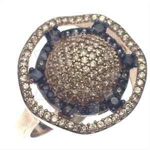 925 Sterling Silver Zirconia Statement  Cocktail Rings