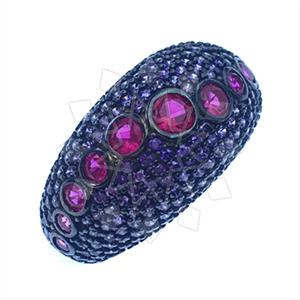 925 Sterling Silver Zirconia Statement  Cocktail Rings