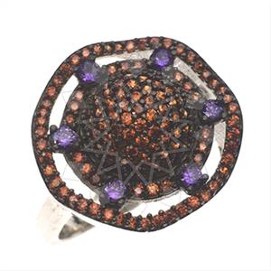 925 Sterling Silver Zirconia Statement  Cocktail Rings