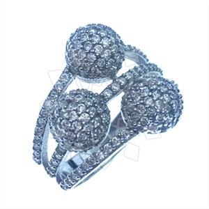 925 Sterling Silver Zirconia Statement  Cocktail Rings