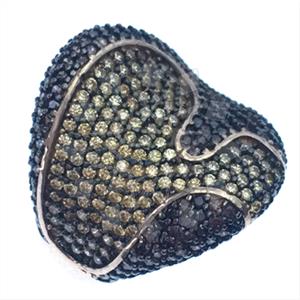 925 Sterling Silver Zirconia Statement  Cocktail Rings