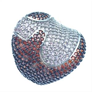 925 Sterling Silver Zirconia Statement  Cocktail Rings