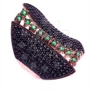 925 Sterling Silver Zirconia Statement  Cocktail Rings