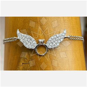 925 Sterling Silver Angel and Wings Classic Bracelets