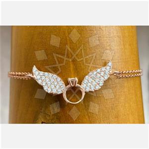 925 Sterling Silver Angel and Wings Classic Bracelets