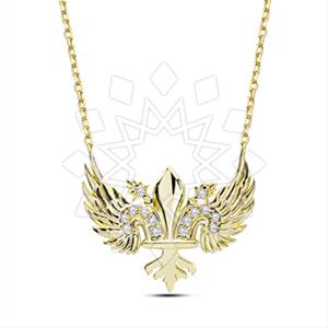 925 Sterling Silver Angel and Wings Pendant Necklace