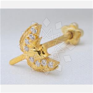 925 Sterling Silver Angel and Wings Stud Earrings