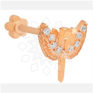 925 Sterling Silver Angel and Wings Stud Earrings