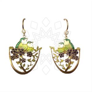 925 Sterling Silver Animal Flower Dangle Earrings