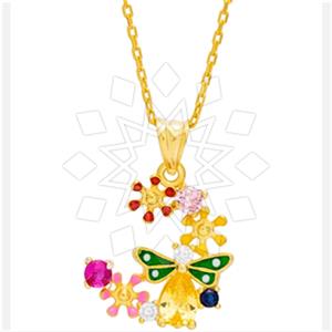Customize & Buy 925 Sterling Silver Flower Pendant Necklace