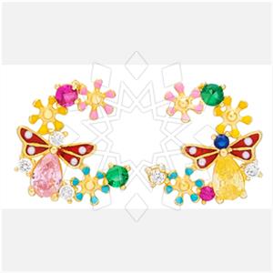 925 Sterling Silver Animal Flower Statement Earring