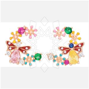 925 Sterling Silver Animal Flower Statement Earring