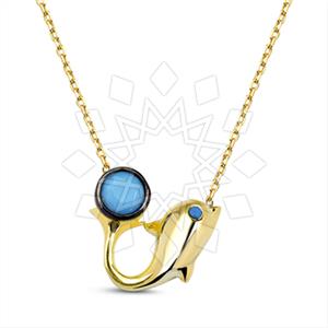 925 Sterling Silver Animal Sea and Shell Pendant Necklace