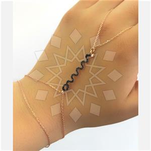 925 Sterling Silver Animal Single Finger to Bracelet Hand Jewelry