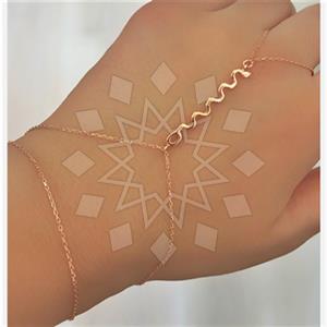 925 Sterling Silver Animal Single Finger to Bracelet Hand Jewelry