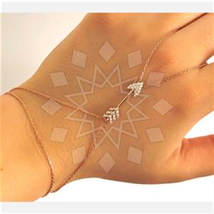 925 Sterling Silver Arrow Single Finger to Bracelet Hand Jewelry