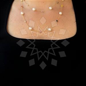 925 Sterling Silver Beaded  Multi Strand Necklace