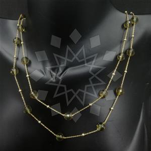 925 Sterling Silver Beaded  Multi Strand Necklace