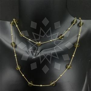 925 Sterling Silver Beaded  Multi Strand Necklace