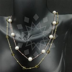 925 Sterling Silver Beaded  Multi Strand Necklace