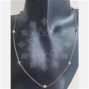 925 Sterling Silver Chain Statement Necklace