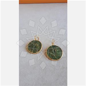 925 Sterling Silver Coin Dangle Earrings