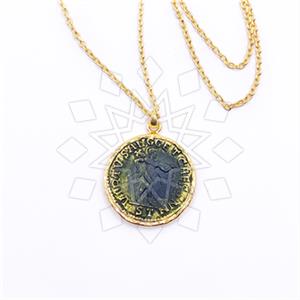 925 Sterling Silver Coin Pendant Necklace