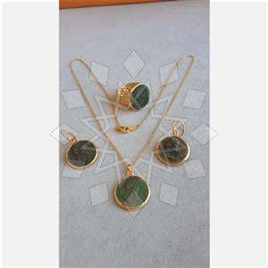 925 Sterling Silver Coin Ring Earring Necklace Sets